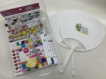 週末展示会　オリジナルうちわを作ろう！！